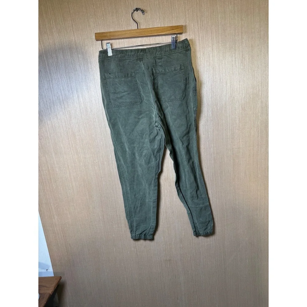 Marine Layer Womens Olive Green Drawstring Waist Linen Lyocell Jogger Pants S - Picture 6 of 7